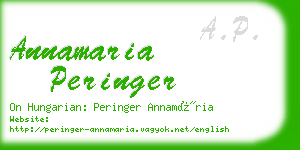 annamaria peringer business card